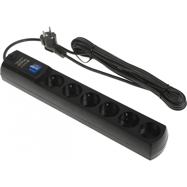 Сетевой фильтр Most HPw 5м (6 розеток) черный