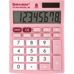 Калькулятор BRAUBERG Ultra Pastel-08-PK 250514 (розовый)