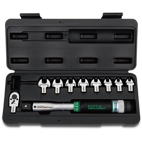 Ключ динамометрический 6-30 Н/м 3/8" + рожковые насадки 7-14мм Toptul GAAI1001