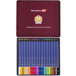 Карандаши художественные цветные акварельные BRAUBERG Art Premiere 181534 (24 цв)