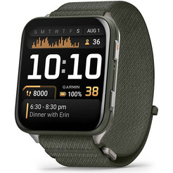 Умные часы Garmin Venu X1 (титановый/зеленый)