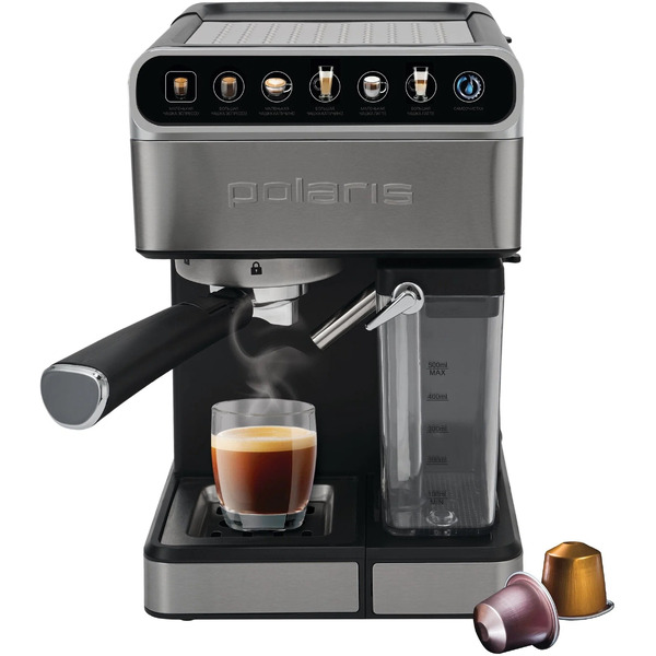 Кофеварка эспрессо Polaris PCM 1540 WIFI IQ Home (Нержавеющая сталь)