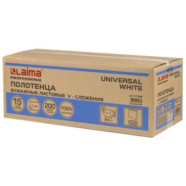 Бумажные полотенца Laima UNIVERSAL WHITE PLUS 111342 (15 шт)