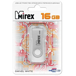 USB Flash MIREX Swiwel White 16GB (13600-FMUSWT16)