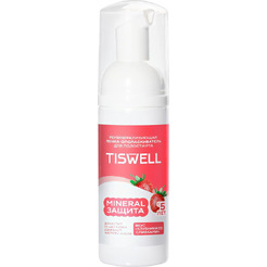 Детская пенка-ополаскиватель для полости рта Tiswell Реминерализующая Клубника со сливками с 5 лет, 50 мл