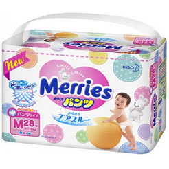 Подгузники-трусики Merries М (6-10 кг) 28 шт 394618