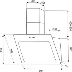 Вытяжка Exiteq EX-1025 (белый)