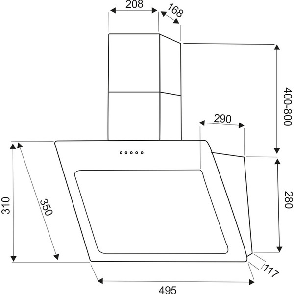 Вытяжка Exiteq EX-1025 (белый)