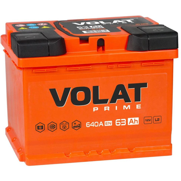 Автомобильный аккумулятор Volat Prime R+ VP630 АКБ 63 Ah (6CT-63A3)