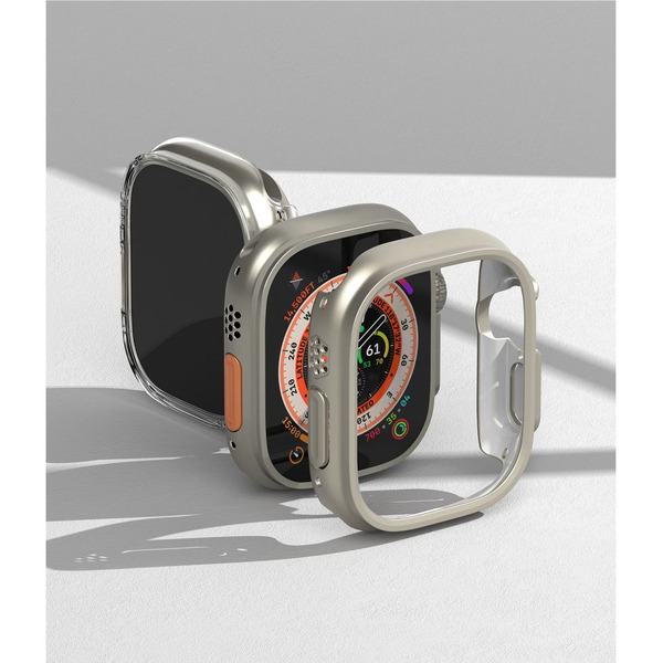 Чехол Ringke SLIM 2шт для APPLE WATCH ULTRA 1 / 2 (49 MM) CLEAR & TITANIUM GREY