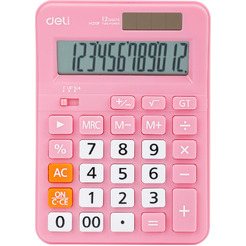 Калькулятор Deli EM210 (розовый)