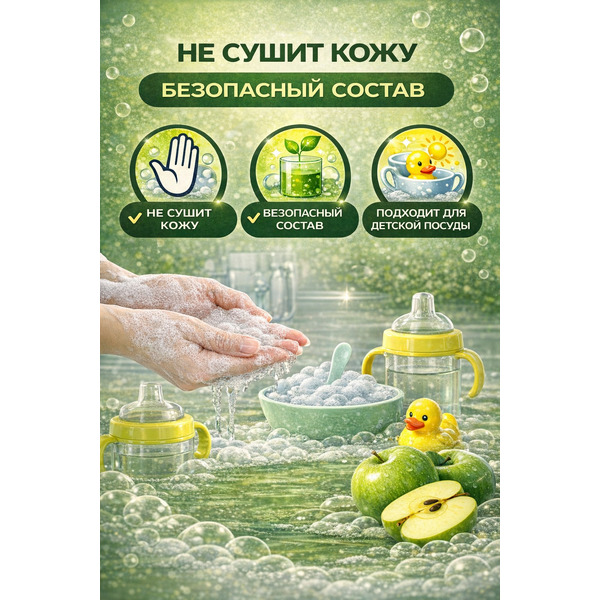 Средство для мытья посуды Smarti Сочное яблоко 750 мл