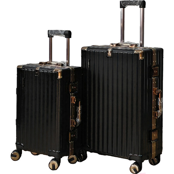 Чемодан DoubleW E087# (M,черный)