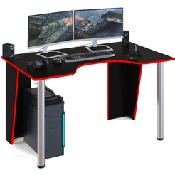 Геймерский стол Сокол-Мебель КСТ-18 (черный/красный)