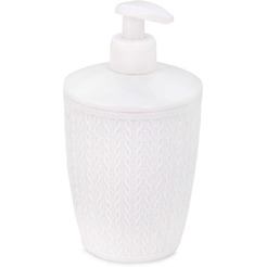 Дозатор для жидкого мыла Альтернатива Вязаное плетение М8048 (белый)
