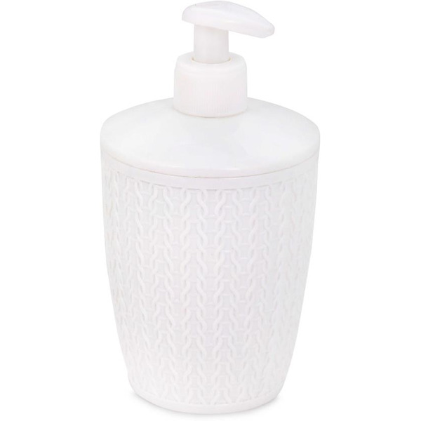 Дозатор для жидкого мыла Альтернатива Вязаное плетение М8048 (белый)