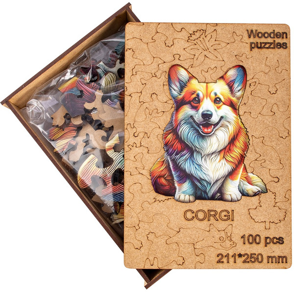 Сувенирный пазл MASTER WOOD Корги SWPKR