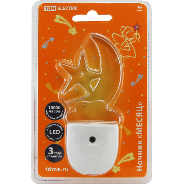 Ночник TDM Месяц с датчиком света, светодиодный SQ0357-0009