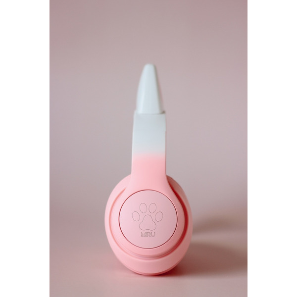 Наушники с ушками MIRU Cat EP-W10 (розовый)