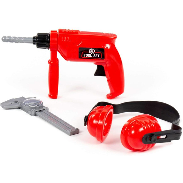 Набор инструментов игрушечных Полесье №23 91116 (дрель, наушники, штангенциркуль №2)