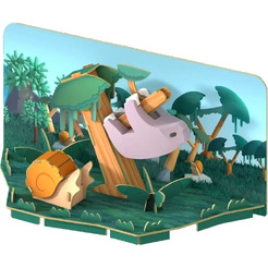 Магнитный конструктор Halftoys Animal Ленивец с диорамой HA009