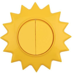 Выключатель двухклавишный KRANZ HAPPY Солнце KR-78-0618