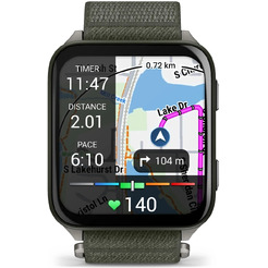Умные часы Garmin Venu X1 (титановый/зеленый)