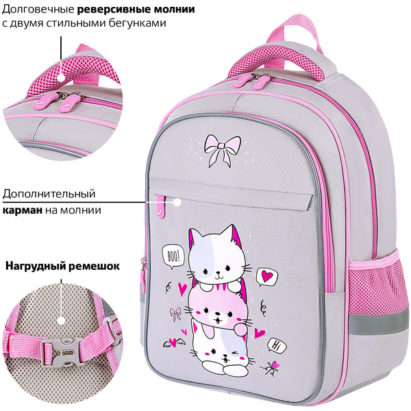 Рюкзак BRAUBERG Fluffy kittens FAVOUR 271417