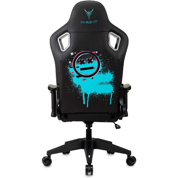 Кресло игровое Бюрократ Knight Outrid Smile экокожа, черный