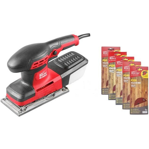 Виброшлифмашина Wortex SS 2330 A (SS2330A01311A3) + АКЦИЯ (набор из 25 шлифлистов P60/120/180/240/320)