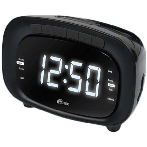 Радиочасы с функцией будильника RITMIX RRC-1250 Black