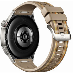 Смарт-часы HUAWEI Watch GT 6 Pro 46mm (ATM-B29) серебристый, с коричневым плетеным ремешком