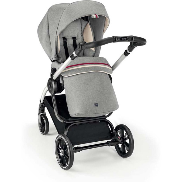 Универсальная коляска CAM Milano (2 в 1, бордовые полосы)