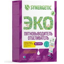 Пятновыводитель Synergetic с активным кислородом, гипоаллергенный 10 шт