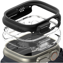 Чехол Ringke SLIM 2шт для APPLE WATCH ULTRA 1 / 2 (49 MM) CLEAR & MATTE BLACK