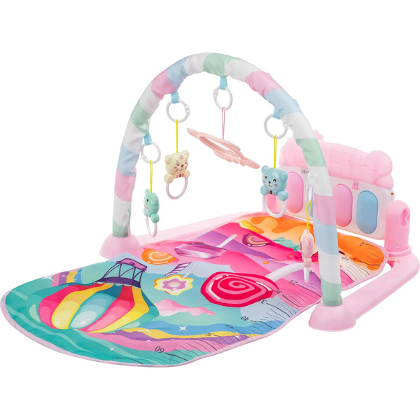 Развивающий коврик Labalu С зеркалом прямоугольный (радужный)