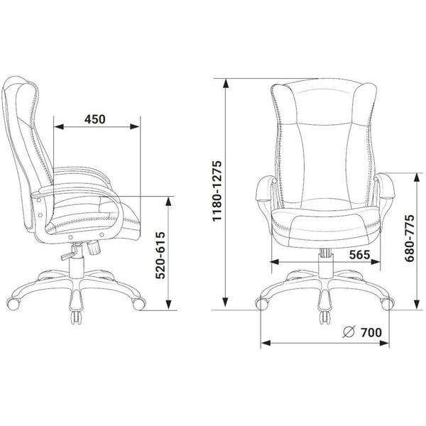 Кресло Бюрократ CH-993-Low (серый)