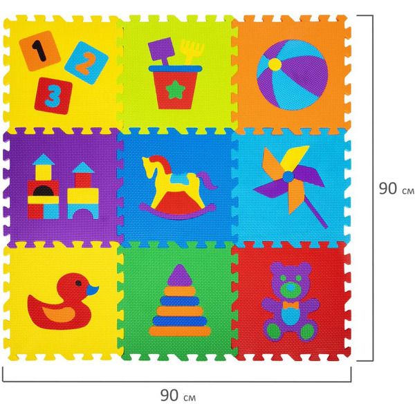 Коврик-пазл напольный ЮНЛАНДИЯ Игрушки 646668