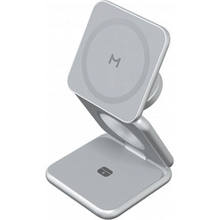 Беспроводное зарядное Magssory Fold Pro 3 в 1 WCH063 (серебристый)
