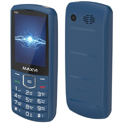 Мобильный телефон Maxvi P33 + ЗУ WC-112 (синий)