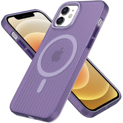 Задняя накладка CASE Translucent Strip Apple iPhone 12 / 12 Pro (фиолетовый)