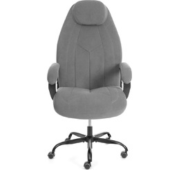 Кресло офисное Tetchair Boss metalBL (велюр, серый, 29)