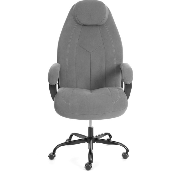 Кресло офисное Tetchair Boss metalBL (велюр, серый, 29)