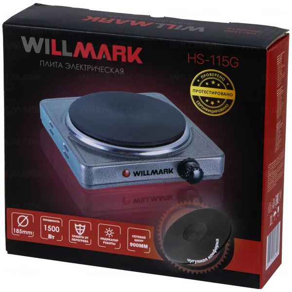 Настольная плита Willmark HS-115G (черный)