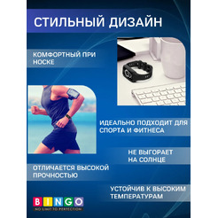 Ремешок для умных часов Bingo Mono для Huawei Band 6/Honor Band 6/6 Pro (черный)