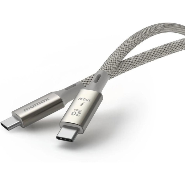 Кабель Momax DC31L USB 3.2 Gen 2x2 Type-C - USB 3.2 Gen 2x2 Type-C (1 м, титановый)