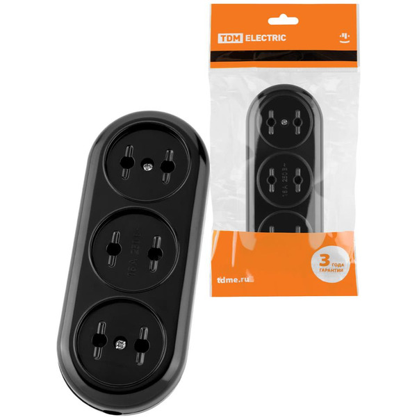 Колодка удлинителя TDM Electric Ретро SQ1806-0104