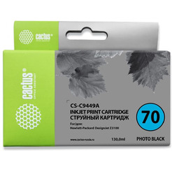 Картридж струйный Cactus CS-C9449A №70 (черный)