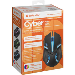 Проводная мышь Defender Cyber MB-560L (черный)
