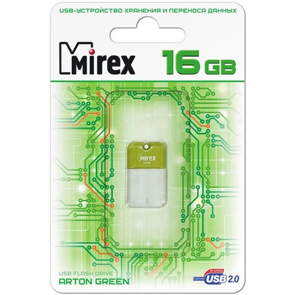 USB Flash MIREX Arton Green 16GB (13600-FMUAGR16)